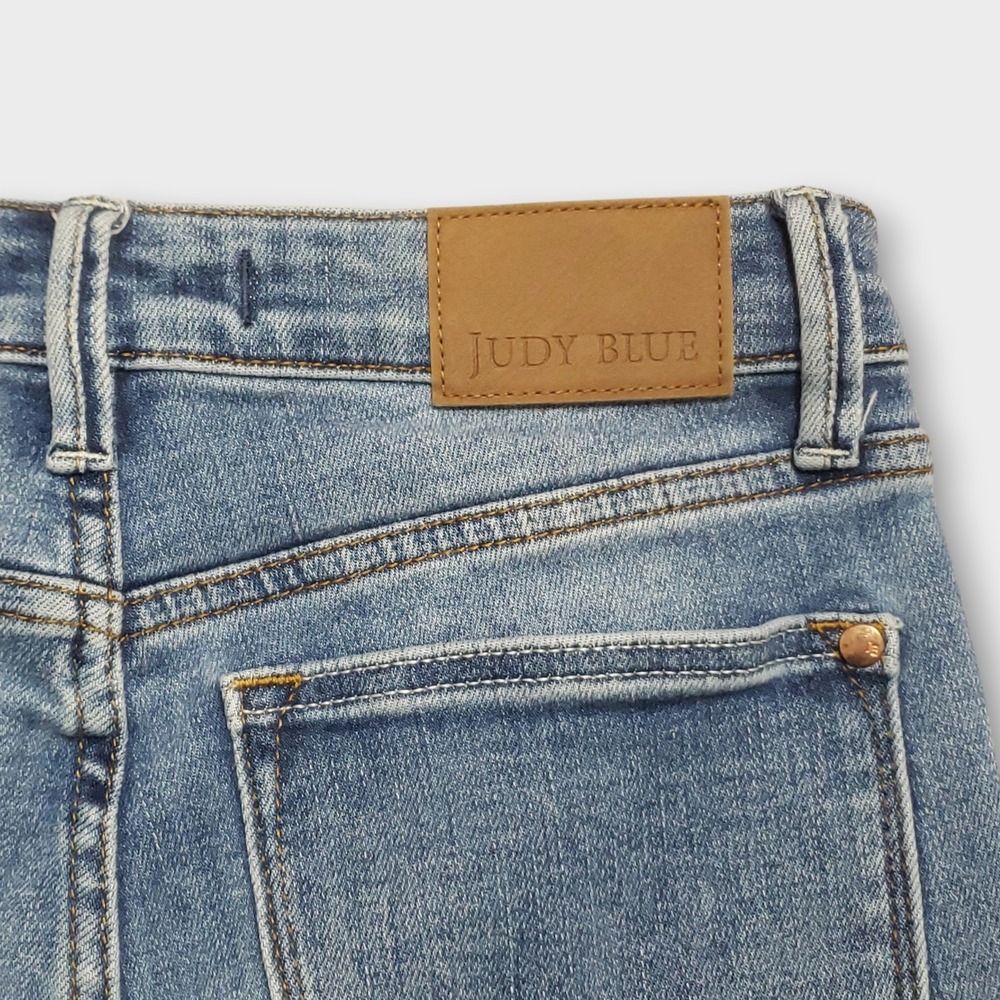 Judy Blue Slim Boot Cut Jeans Medium Wash Released Hem JB88626 Size 5/27 - Picture 5 of 13